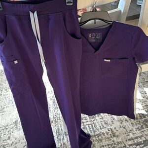 Figs Purple Scrub Set XXS